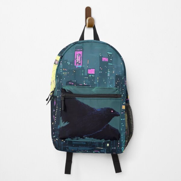 Item preview, Crow Flying Over Neon City designed and sold by KCrowDesigns.