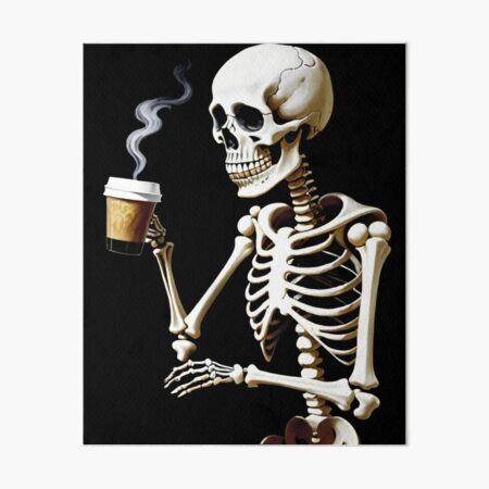 Artikel-Vorschau von Kaffeetrinkendes Skelett, designt und verkauft von KrissyLantz.