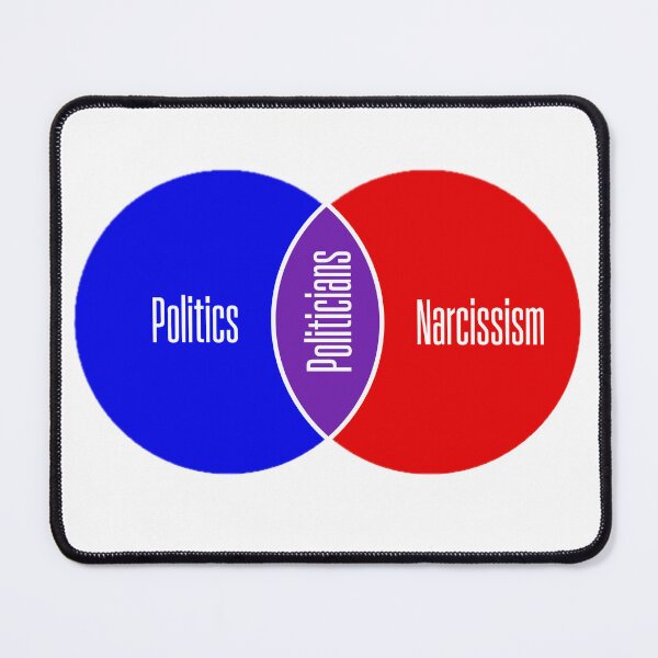 Item preview, Venn Diagram of Politicians - Narcissism and Politics designed and sold by Twisted-Teeze.