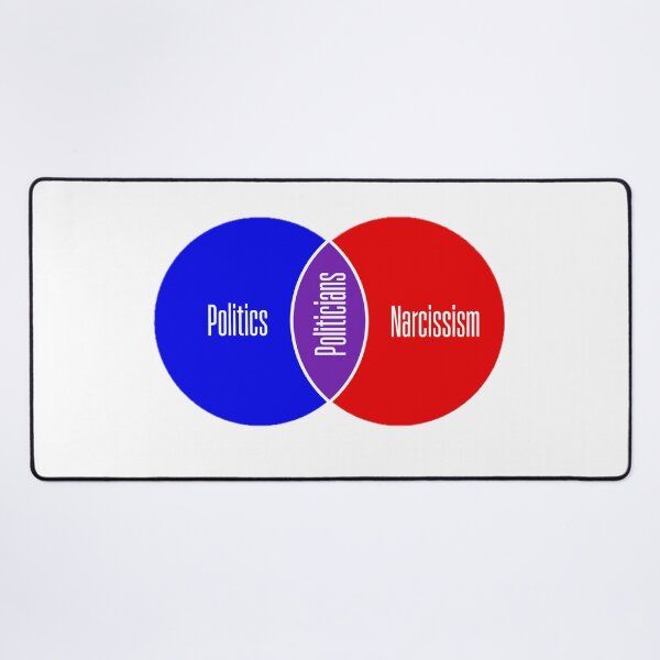 Item preview, Venn Diagram of Politicians - Narcissism and Politics designed and sold by Twisted-Teeze.