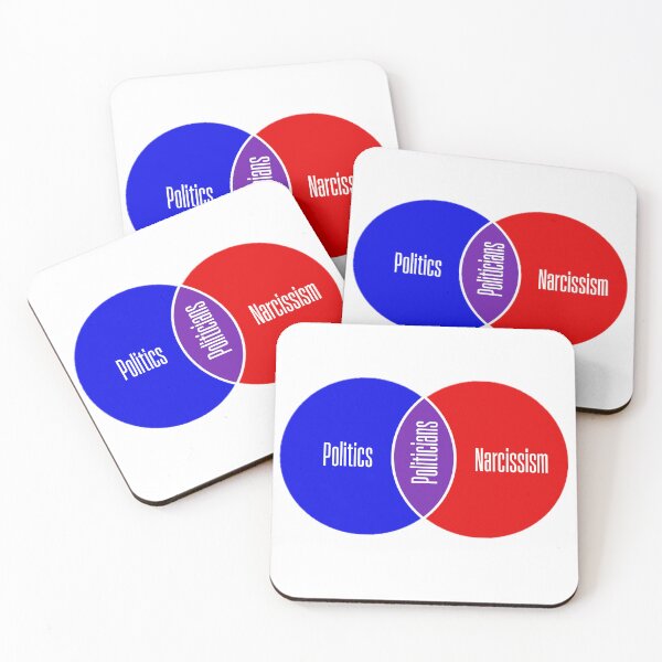 Item preview, Venn Diagram of Politicians - Narcissism and Politics designed and sold by Twisted-Teeze.