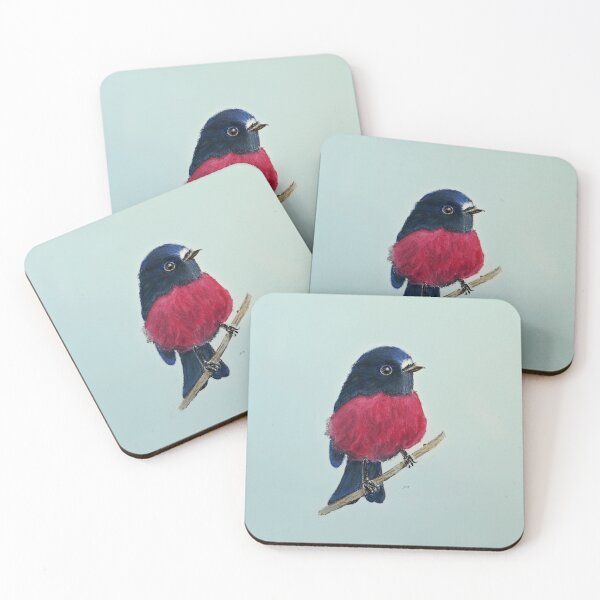 Item preview,  Pink Robin artwork, bird native in Australia designed and sold by Jennifer Morcom.