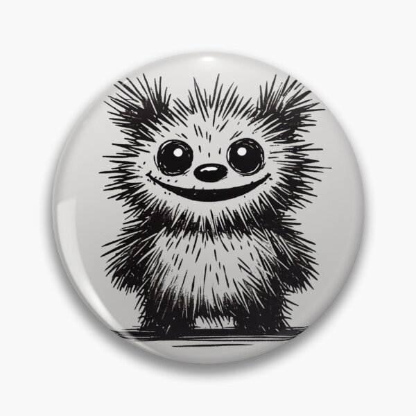 Item preview, Scruffy Plush Bear Monster - Playful Creature designed and sold by Blink Art Studio.