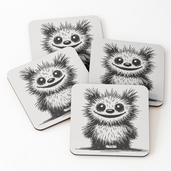 Item preview, Scruffy Plush Bear Monster - Playful Creature designed and sold by Blink Art Studio.