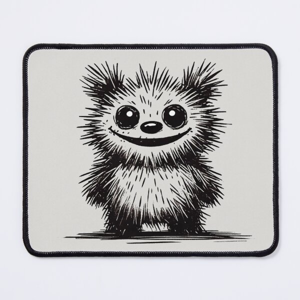 Item preview, Scruffy Plush Bear Monster - Playful Creature designed and sold by Blink Art Studio.