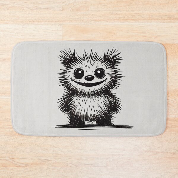 Item preview, Scruffy Plush Bear Monster - Playful Creature designed and sold by Blink Art Studio.