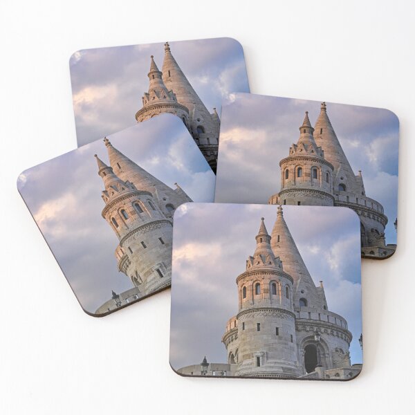 Item preview, Fishermen's Bastion in Budapest in the sunset designed and sold by goceris.