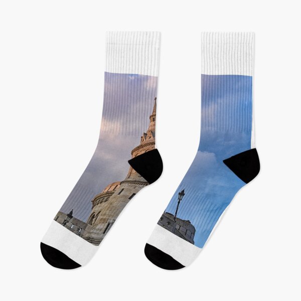 Item preview, Fishermen's Bastion in Budapest in the sunset designed and sold by goceris.