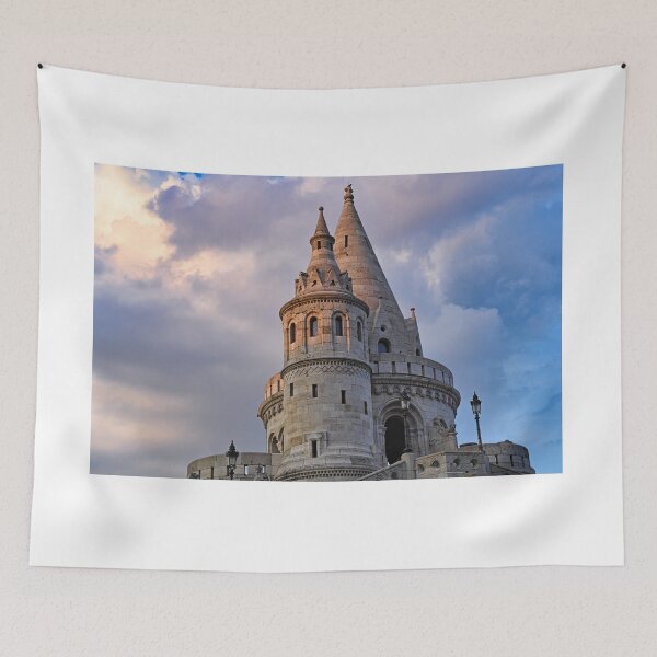 Item preview, Fishermen's Bastion in Budapest in the sunset designed and sold by goceris.