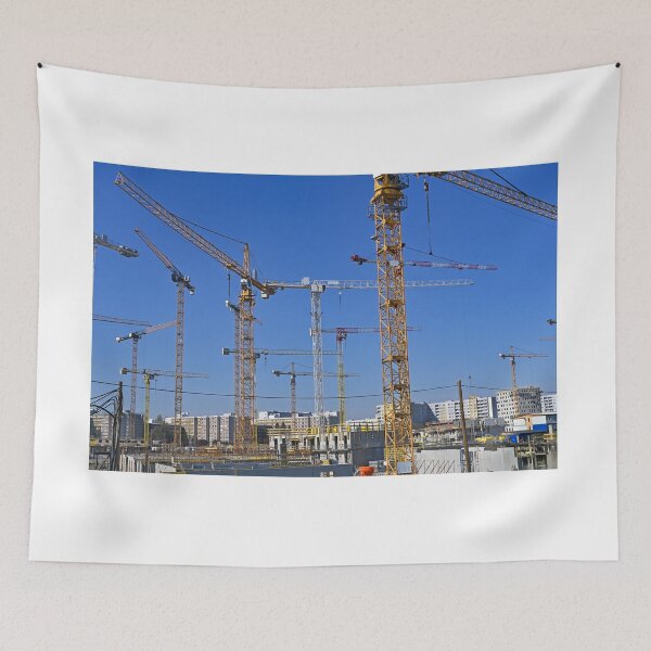 Item preview, Cranes on new building construction site in Vienna,Austria designed and sold by goceris.