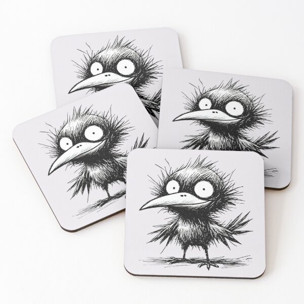 Item preview, Scruffy Bird Monster - Quirky Feathered Creature designed and sold by Blink Art Studio.
