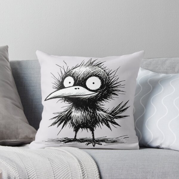 Item preview, Scruffy Bird Monster - Quirky Feathered Creature designed and sold by Blink Art Studio.