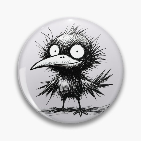 Item preview, Scruffy Bird Monster - Quirky Feathered Creature designed and sold by Blink Art Studio.