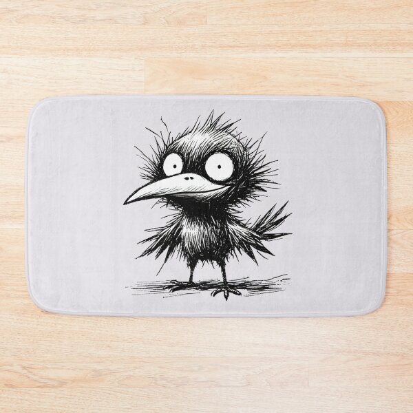 Item preview, Scruffy Bird Monster - Quirky Feathered Creature designed and sold by Blink Art Studio.