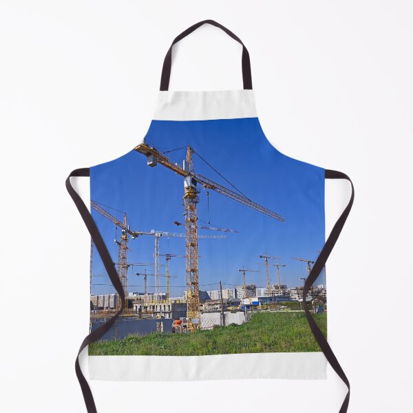 Aperçu de l'œuvre Chantier de construction de grues et de machines pour un nouveau bâtiment à Vienne, en Autriche créée et vendue par goceris.