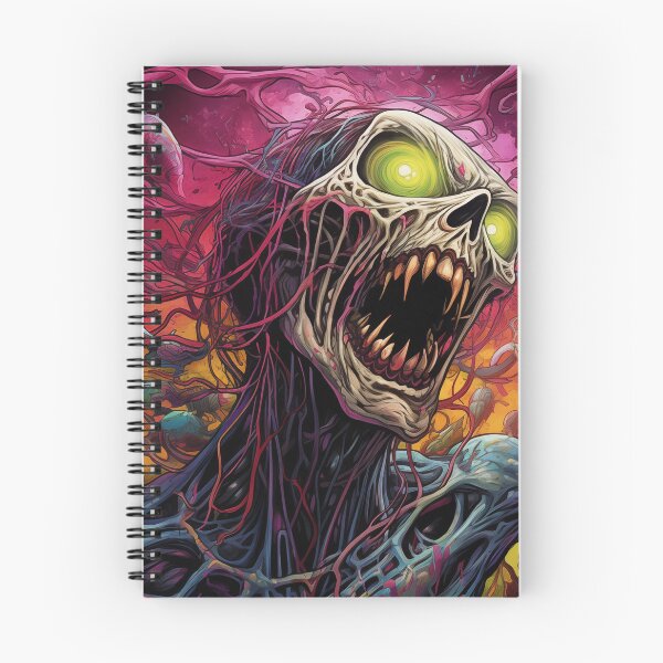 Item preview, Horror Digital Art with Skeleton Monster, Surreal Style, Bright Neon Colors, Abstract Background designed and sold by TIA-shop.