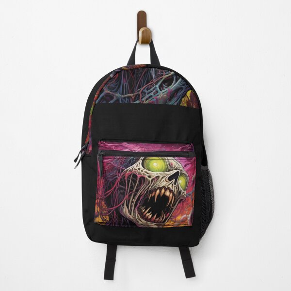 Item preview, Horror Digital Art with Skeleton Monster, Surreal Style, Bright Neon Colors, Abstract Background designed and sold by TIA-shop.