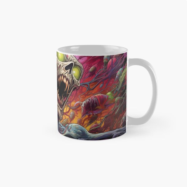 Item preview, Horror Digital Art with Skeleton Monster, Surreal Style, Bright Neon Colors, Abstract Background designed and sold by TIA-shop.