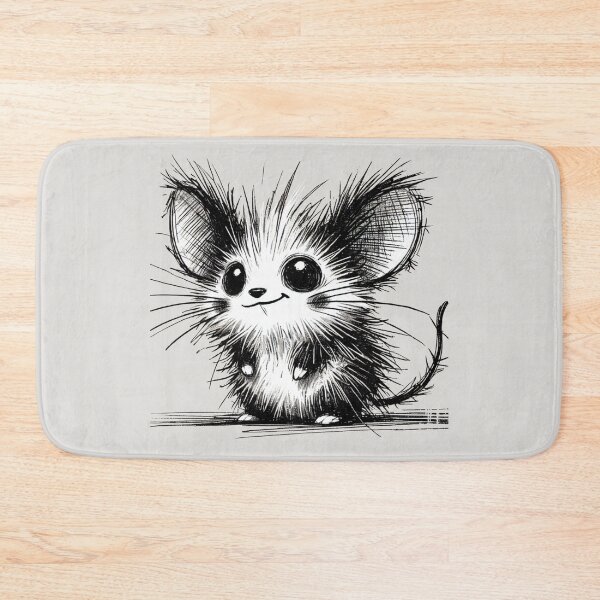 Item preview, Scruffy Mouse Monster - Playful Creature designed and sold by Blink Art Studio.