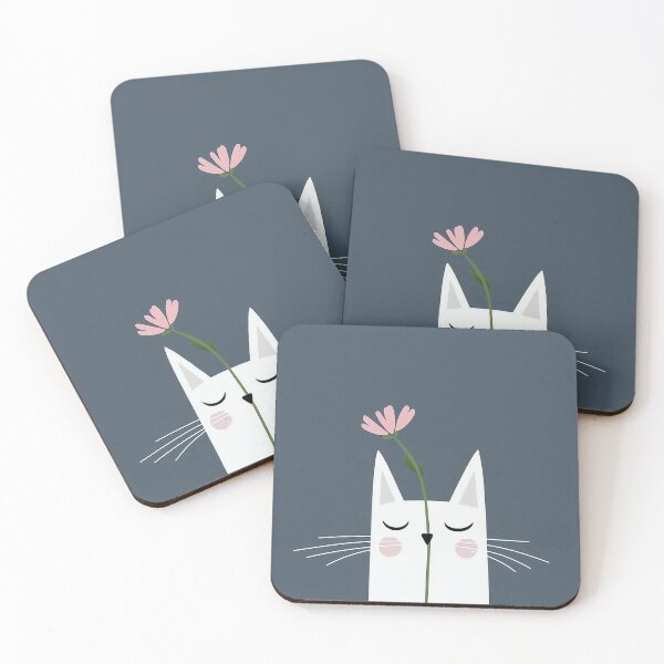 Item preview, White Cat With Flower designed and sold by Patricks-Art.