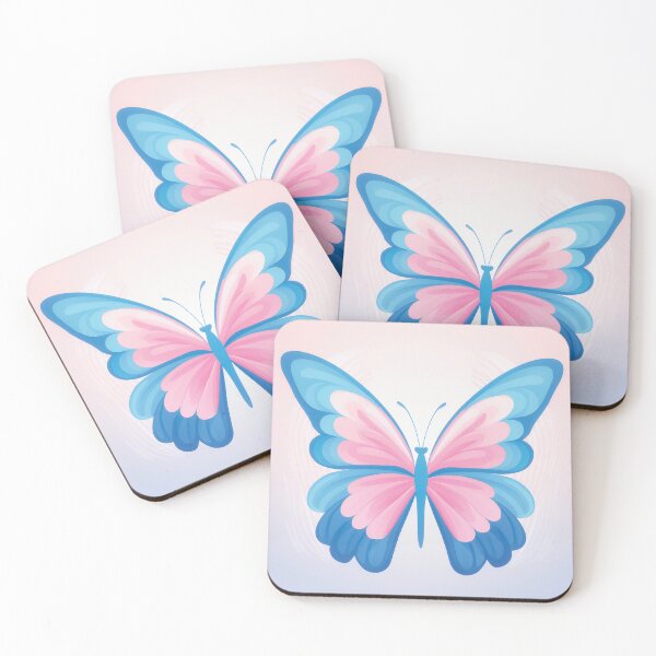 Item preview, A butterfly design with alternating pink and blue hues. designed and sold by HEMRO.