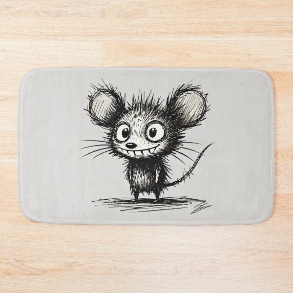 Item preview, Scruffy Mouse Monster - Playful Creature designed and sold by Blink Art Studio.