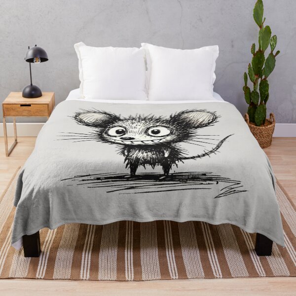Item preview, Scruffy Mouse Monster - Playful Creature designed and sold by Blink Art Studio.