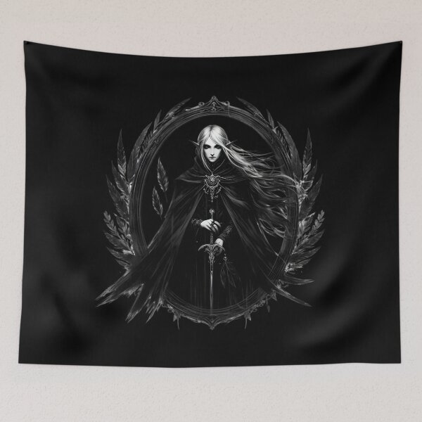 Item preview,  Dark Elven Warrior in Gothic Fantasy Frame designed and sold by IllumeInk.