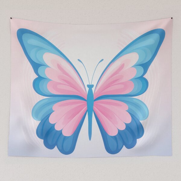 Item preview, A butterfly design with alternating pink and blue hues. designed and sold by HEMRO.