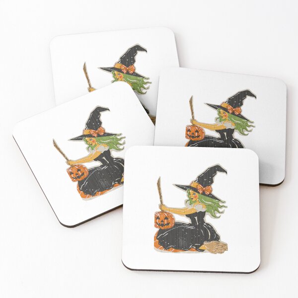 Item preview, Halloween witch scrape art designed and sold by ShopTwentyFour.