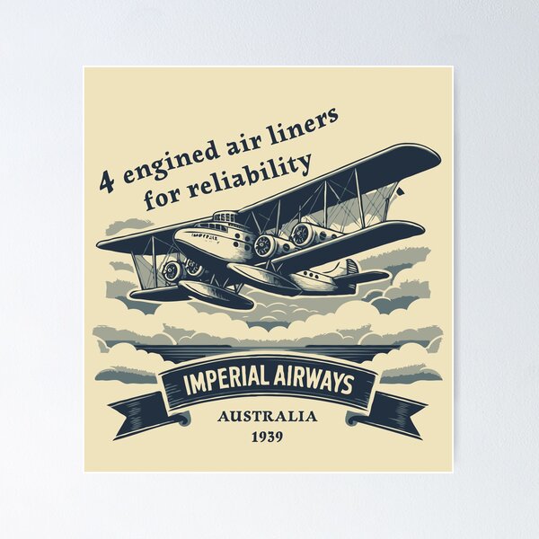Item preview, Nostalgic 1939 Imperial Airways designed and sold by Creative Magia.