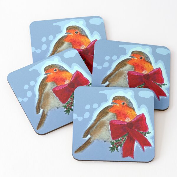 Item preview, Christmas Red Robin with bow designed and sold by Jennifer Morcom.