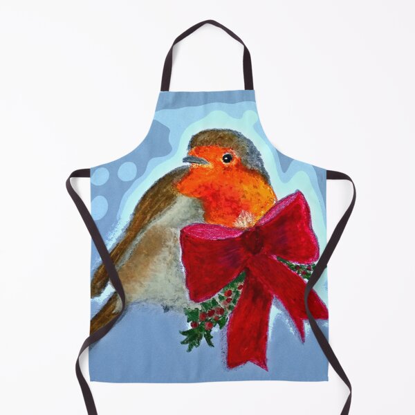 Item preview, Christmas Red Robin with bow designed and sold by Jennifer Morcom.