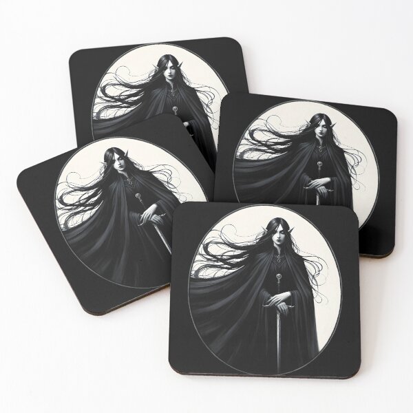 Item preview,  Mysterious Dark Elf Warrior Portrait designed and sold by IllumeInk.