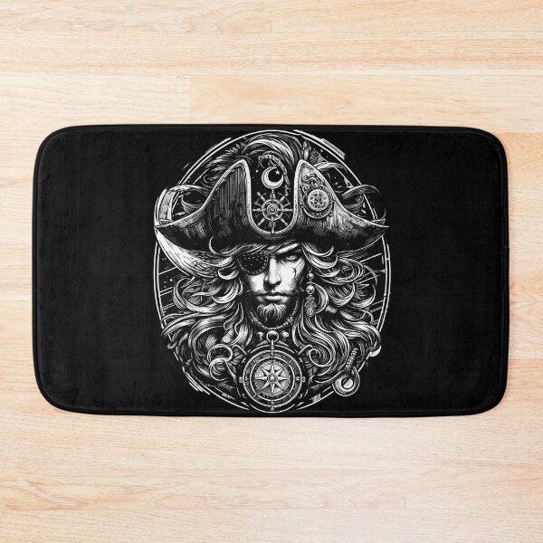 Item preview,  Mysterious Pirate Captain with Compass Illustration designed and sold by IllumeInk.
