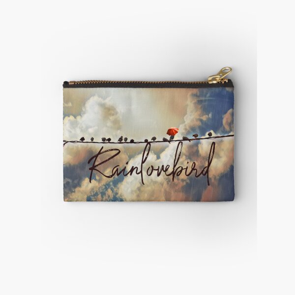 Item preview, Rainlovebird - Bird with umbrella in storm clouds - Photo design designed and sold by kikidu21.