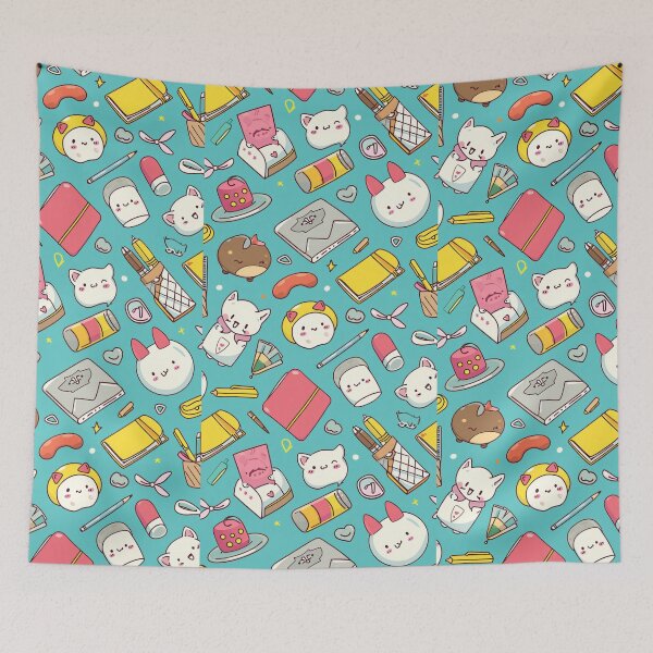 Item preview, Colorful Kawaii Patterns Featuring Animals and Food designed and sold by Piotrek0001.