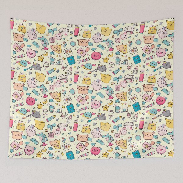 Item preview, Colorful Kawaii Patterns Featuring Animals and Food designed and sold by Piotrek0001.