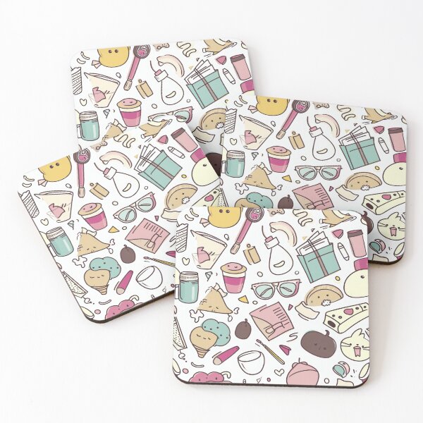 Item preview, Colorful Kawaii Patterns Featuring Animals and Food designed and sold by Piotrek0001.
