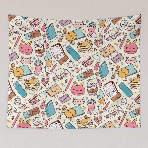 Item preview, Colorful Kawaii Patterns Featuring Animals and Food designed and sold by Piotrek0001.