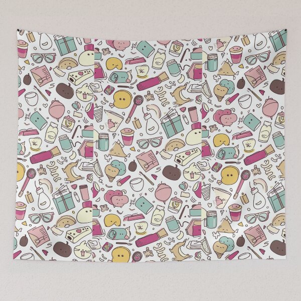 Item preview, Colorful Kawaii Patterns Featuring Animals and Food designed and sold by Piotrek0001.
