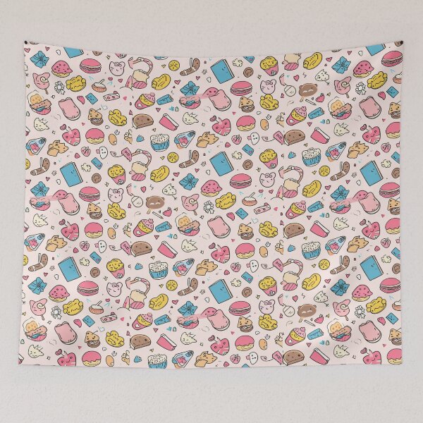 Item preview, Colorful Kawaii Patterns Featuring Animals and Food designed and sold by Piotrek0001.