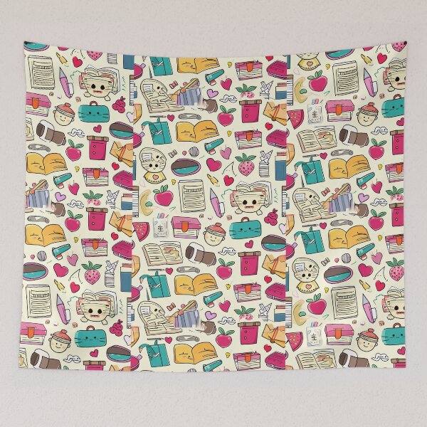 Item preview, Colorful Kawaii Patterns Featuring Animals and Food designed and sold by Piotrek0001.