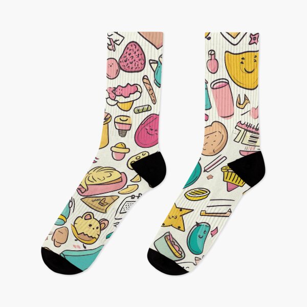 Item preview, Colorful Kawaii Patterns Featuring Animals and Food designed and sold by Piotrek0001.