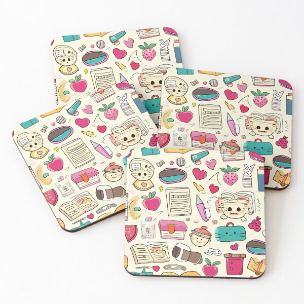 Item preview, Colorful Kawaii Patterns Featuring Animals and Food designed and sold by Piotrek0001.