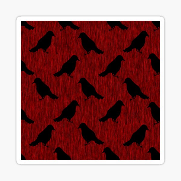 Item preview, Black Ravens on Blood Red designed and sold by bloomingvine.