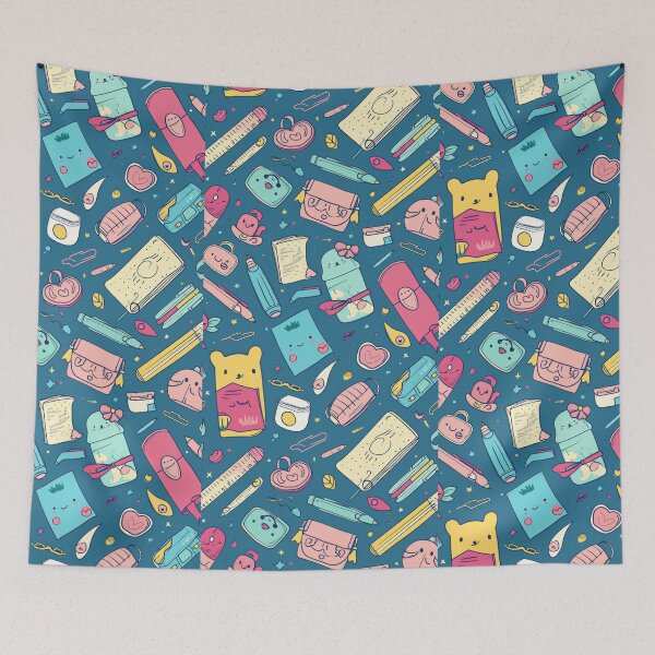 Item preview, Colorful Kawaii Patterns Featuring Animals and Food designed and sold by Piotrek0001.