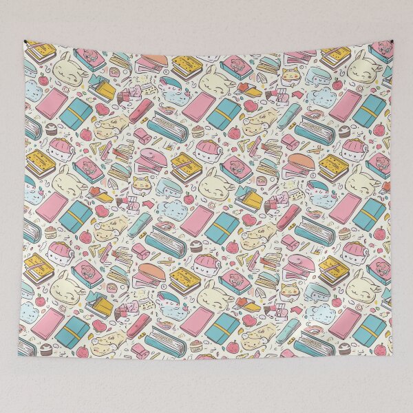 Item preview, Colorful Kawaii Patterns Featuring Animals and Food designed and sold by Piotrek0001.