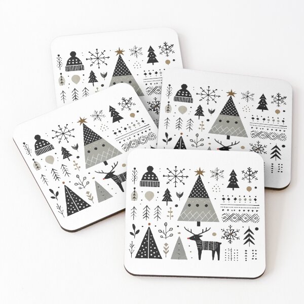 Item preview, Scandinavian Christmas Winter Elements with Reindeer designed and sold by HandicraftArt.