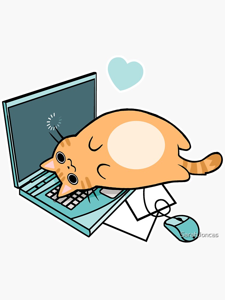 Nette Laptop-Katze von SarahJoncas